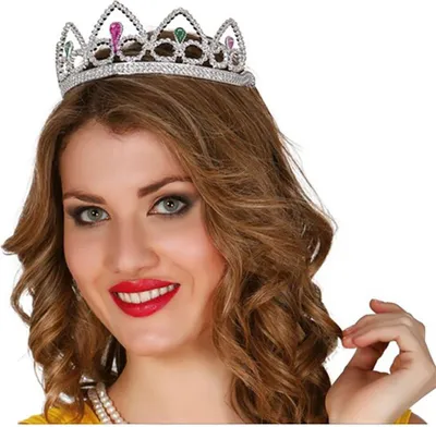 Produktbild von Silbernes Diadem für Damen und Mädchen, Universalgröße, Faschings-Accessoire