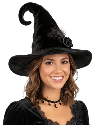 Produktbild von Hut Hexenhut, schwarz, breitkrempig, Erwachsene, für Halloween