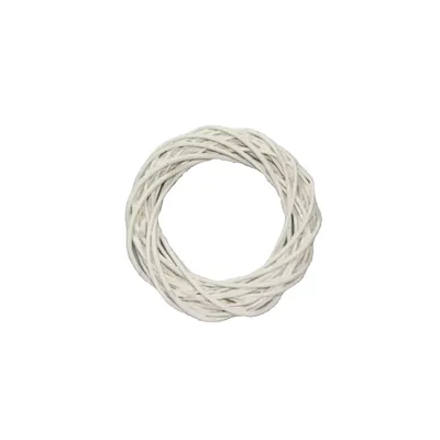 Produktbild von MIKONI Weidenkranz | Ø 10 cm | ECRU | Türkranz Weidenkugel Weidenball Dekokranz Dekorationskranz Hochzeitsdekoration Dekokugel Weide