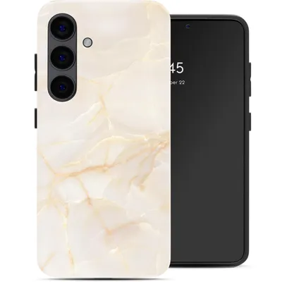 Produktbild von Selencia Vivid Backcover mit MagSafe für das Samsung Galaxy S24 – Golden Beige Marble