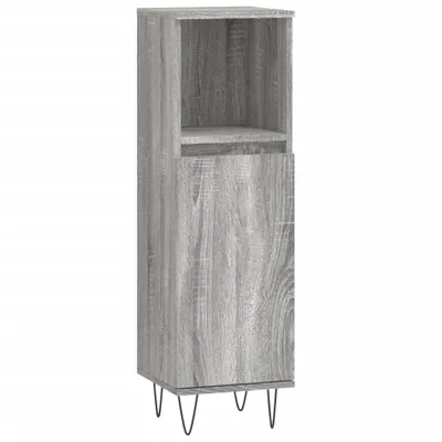Image de vidaXL Armoire de salle de bain Gris Sonoma 30x30x100 cm Bois composite