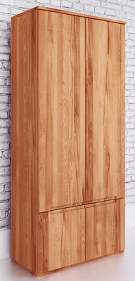 Produktbild von Schlafzimmer - Kleiderschrank, Kernbuche Massivholz geölt - Abmessungen: 206 x 90 x 53 cm (H x B x T)