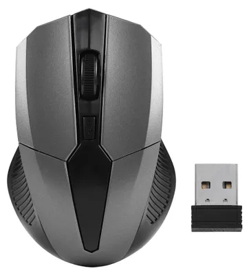 Image de Souris optique sans fil 2,4 GHz avec récepteur USB intelligent pour PC et ordinateur portable (grise)
