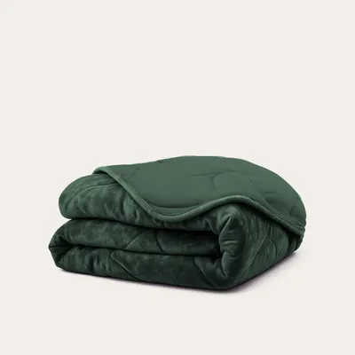 Produktbild von HappyBed - Bettdecke für das ganze Jahr  240x200 cm - Waschbare Bettdecke ohne Bezug - Bedruckte Bettdecke ohne Bezug - Bettwäsche - Dark green