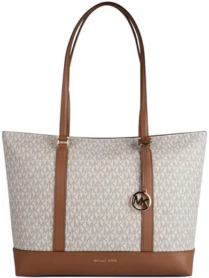 Produktbild von Michael Kors Andie Shopper - Imitationsleder, 17 l, wasserabweisend, 1 Fach, Vanille/Gold