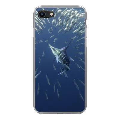 Produktbild von MuchoWow® Handyhülle Schutzhülle Hülle für iPhone SE 2022 Fisch - Schwertfisch - Wasser Silikon Softcase Handy Hülle - Schutzhülle