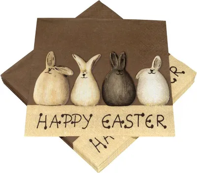 Produktbild von 20 Oster Servietten Happy Easter Osterhase