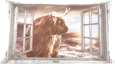 Produktbild von MuchoWow® Zierkissen Sofakissen Wohnzimmer Dekokissen 60x40 cm Schottisches Hochlandrind - Aussicht - Sonnenuntergang - Kopfkissen - Polster mit Foto