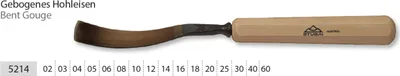 Produktbild von STUBAI Stemmeisen Stechbeitel Serie 52 - Form 26 | Gekröpftes Hohleisen 16 mm, mit Holzgriff, zum Vorstechen, für Anschlagarbeiten, Schrupparbeiten, Rosetten, zur Bearbeitung von Holz