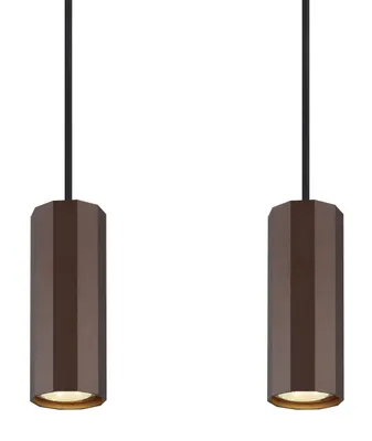 Two identical pendant lights against a white background.