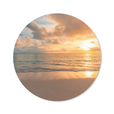 Produktbild von MuchoWow® Mauspad Mousepad Strand - Sommer - Sonnenuntergang - Wolken - Meer 40x40 cm - Mousepads - Maus Mat - Pad - Mausunterlage - Schreibtisch Accessoires