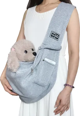 Produktbild von 360Home Haustier Tragetasche Ausflug Umhängetasche Schultertasche Baumwolle Grau