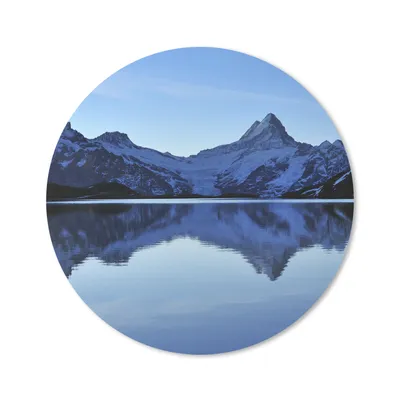 Produktbild von MuchoWow® Mauspad Mousepad Alpen - Berg - Wasser - Schnee 30x30 cm - Mousepads - Maus Mat - Pad - Mausunterlage - Tischunterlage - Schreibtischmatten