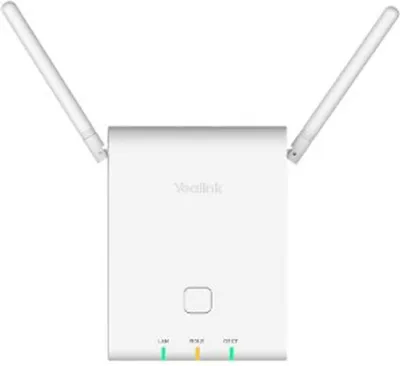 Image de Yealink W90DM, TFTP/FTP/HTTP/HTTPS/RPS, SIP v1 (RFC2543), v2 (RFC3261), SNTP/NTP, VLAN (802.1Q et 802.1P), 802.1x, LLDP, STUN, UDP/TCP/TLS, AES, HTTPS, SHA-384, SHA-512, SRTP, TLS, 100 entrées, 1880 - 1900 MHz, 1920 - 1930 MHz