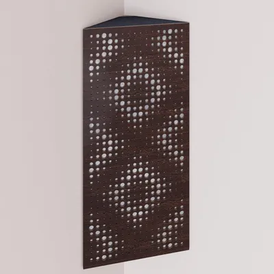 Produktbild von 2er-Pack – Schmale akustische Eck-Bassfalle mit Samtstoff | 50x23x10 cm |Reflexion - Schalldämmung | [REBAT - Wenge |Weiß]