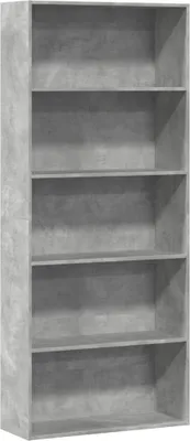 Produktbild von Bücherregal Betongrau 80x30x189 cm Holzwerkstoff