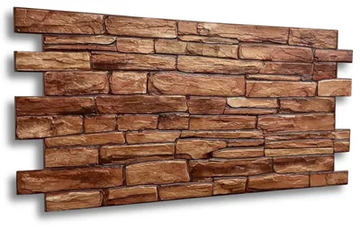 Obrázok produktu pre 3D samolepiace steny - PVC imitácia dreva/kameňa - 1 mm hrubé