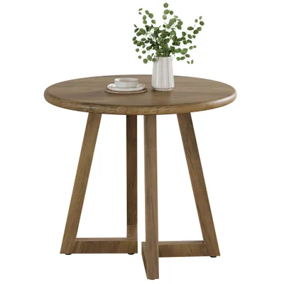 Obrázok produktu pre Tribesigns Okrúhly jedálenský stôl pre 2-4 osoby, 80 x 80 x 75 cm Malý kuchynský stôl do jedálne, obývačky, hnedý