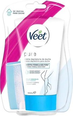 Produktbild von Veet Pure In-Shower Haarentfernungscreme für empfindliche Haut, 150 ml