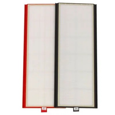 Two air filters side-by-side against a white background.