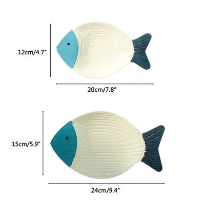 Produktbild von Fisch-Skulptur,Holzfisch hängende Ornament,Holzfisch Wand Kunst Dekor