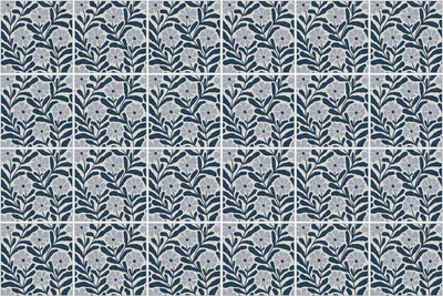 Produktbild von Fliesenaufkleber 15x15 cm – 24 Stück – Selbstklebend – Wasserfest – Pflegeleicht – Hitzebeständig – Für Küche & Bad – Blumenmuster