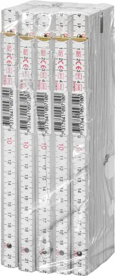 Produktbild von 10 x Hultafors Zollstock Gliedermaßstab 2 Meter Dezimaleinteilung H4000 Weiß