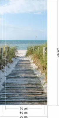 Produktbild von selbstklebendes Türbild - Ostseeweg 0,9 x 2 m - Türtapete Türposter Klebefolie Dekorfolie