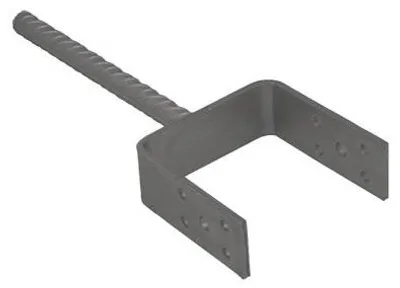 Obrázek produktu pro Patka sloupku 100,PSL100U,101x310x100x4 zinek žárový / balení 1 ks