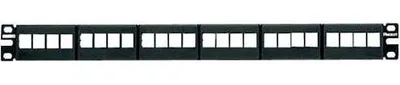 Produktbild von Panduit 24-port Modular Patch Panel 6 Removable Faceplates 1U