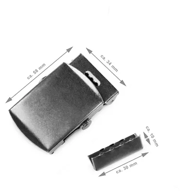 3 Gürtelschnalle mit Endstück 30mm