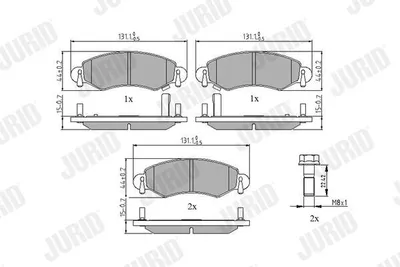 Produktbild von JURID Bremsbeläge Satz Vorne für OPEL AGILA (A) (H00) 571981J