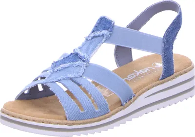 Produktbild von Rieker Damen Keilsandaletten 31520-36, 31520-37, 31520-38, 31520-39, 31520-40, 31520-41, 31520-42 RIE-V0678 hellblau/adria 37