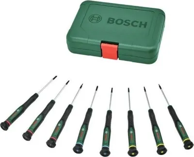 Produktbild von Bosch Schraubendreher Set, 8-teilig, Präzise Spitzen, Magnetisch, PH/TX/HEX/Schlitz