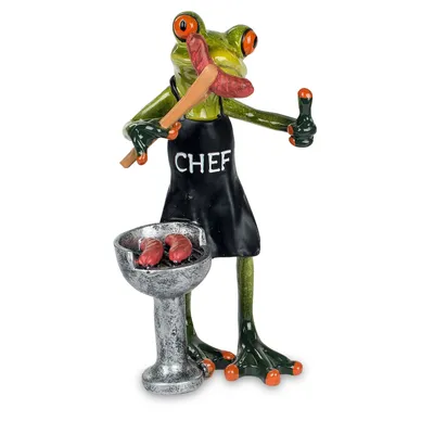 Produktbild von 717023 Dekofigur Frosch mit Grill formano