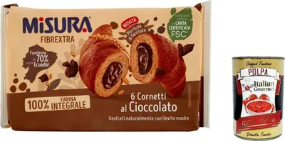Produktbild von Misura 8002590076887, Croissant, Schokolade, 391 kcal, 1635 kJ, 6,3 g, 47 g