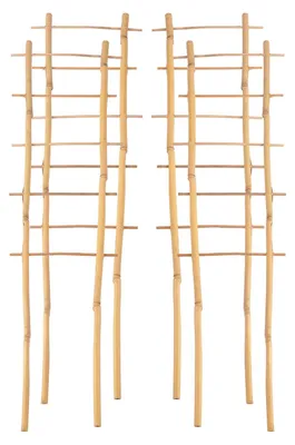 Image de 4x palissade en bambou 60cm support pour fleurs treillis aide à l'escalade spalier