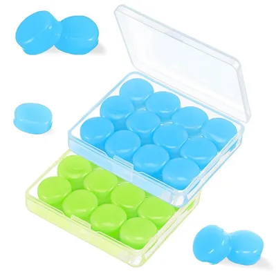 Immagine prodotto di 12 paia di tappi per le orecchie in silicone, riutilizzabili, modellabili, ideali per dormire, nuotare, viaggiare e studiare
