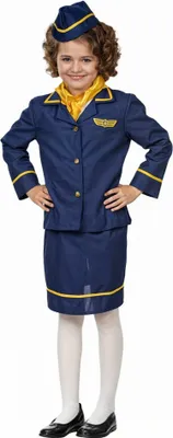 Produktbild von Stewardess Uniform für Kinder Kindergröße: 164