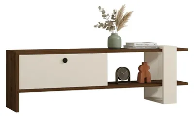 Produktbild von Taurasi - TV-Schrank, 120x25x37h cm Weiß, Eine Tür