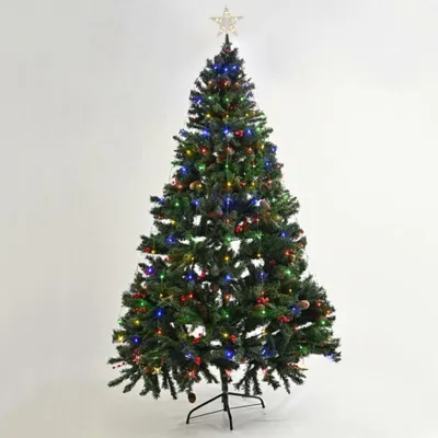 Produktbild von ACA Weihnachtsbeleuchtung, 190 LEDs, Oktopus-Lichterkette für den Baum mit Sternen, RGB, USB, Fernbedienung mit 8 Programmen, 10 Stränge, IP44, 10 x 180 cm, 5 m Netzkabel X041903525