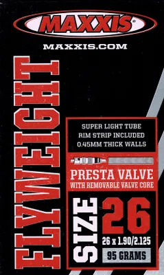 Produktbild von Maxxis Fly Weight Schlauch 26 x 1.90 / 2.125 SV Sclaverand 36 mm + Felgenband