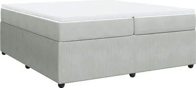 Obrázek produktu pro vidaXL Postel Boxspring s matrací Light Grey 200x200 cm Velvet