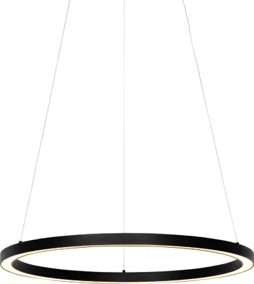 Produktbild von QAZQA Professional - Design Hängelampe I Pendellampe I Pendelleuchte schwarz 60 cm inkl. LED 3-stufig dimmbar - Girello Dimmer I Dimmbar I Wohnzimmer I Schlafzimmer - Stahl Rund - I (nicht austauschba