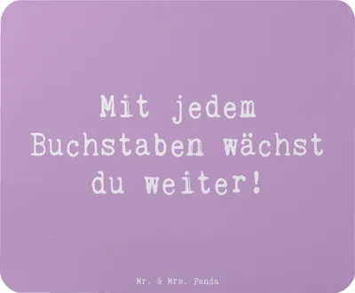 Produktbild von Mr. & Mrs. Panda Mousepad Spruch Schulanfang Inspiration - Lavendeltraum - Geschenk, Zuversicht, mauspad laptop, ermutigend, Bildung, Selbstvertrauen, Mouse Pad, Trost