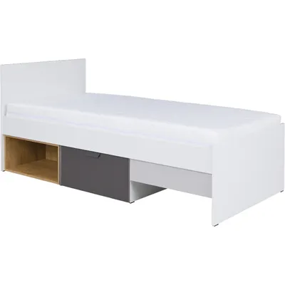 Obrázek produktu pro Postel 90x200 JOKI JK15 bílá / grafit / šedá