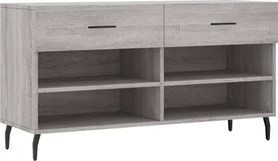 Produktbild von vidaXL Schuhbank Grau Sonoma 102x35x55 cm Holzwerkstoff