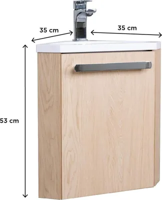 Image de Meuble lave-mains SKINO + robinet chromé