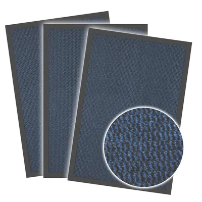 Produktbild von Schmutzfangmatte Blau / Schwarz 3 Set 40 x 60 cm