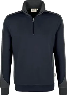 Produktbild von HAKRO Zip-Sweatshirt Contrast Performance #476 Gr. XL tinte